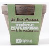 Pot Terre cuite Basalte 13cm Trèfle 4 feuilles